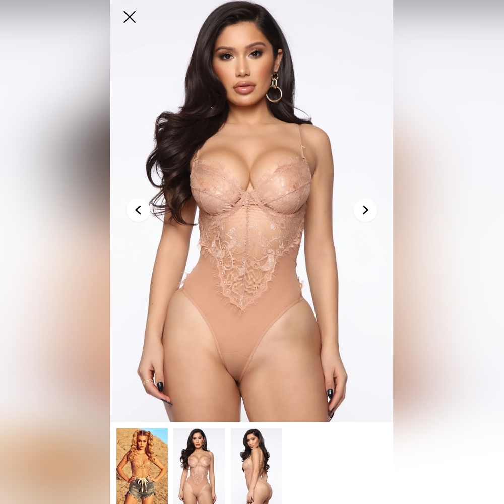 Fashion Nova Yellow Lime Embellished Bustier Bodysuit Sleeveless